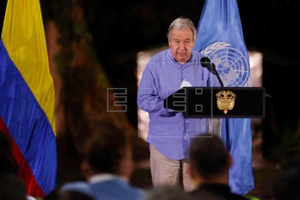 Guterres reconoce sobre el terreno los avances y las dificultades de la paz en Colombia