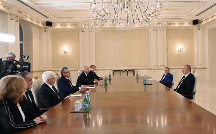 President Ilham Aliyev receives delegation led by President of Russian Academy of Sciences 