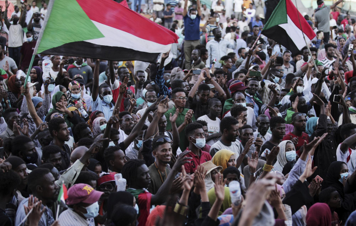   Thousands protest in Khartoum against military takeover -   NO COMMENT    