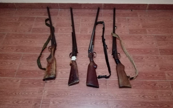 Masallı sakinlərindən qanunsuz odlu silahlar götürülüb 