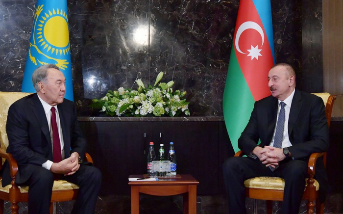     Azerbaijani president and first Kazakh president hold phone talk     