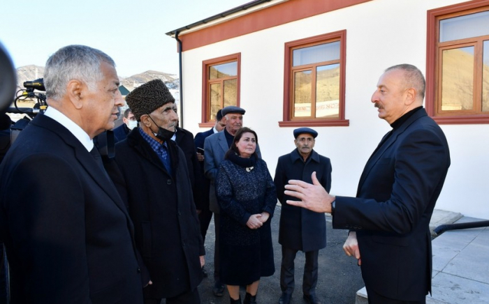  President Aliyev meets residents of Gonagkand settlement of Guba district 