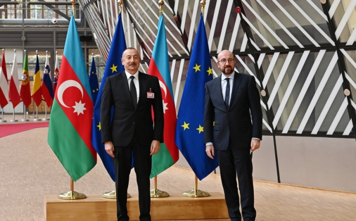   President Aliyev discusses delimitation of Armenian-Azerbaijani border with European Council head  