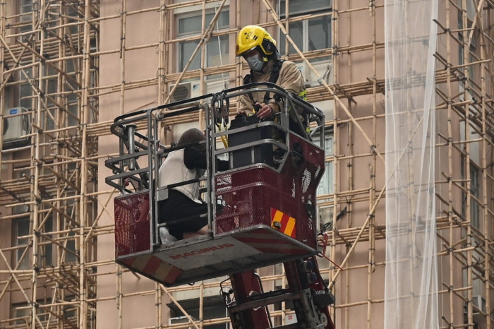 Dozens trapped in Hong Kong