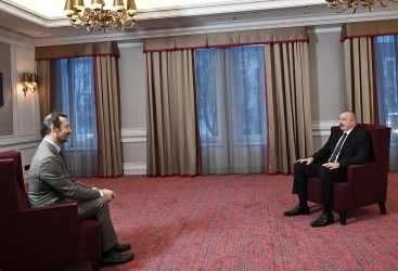   الرئيس إلهام علييف يدلي في بروكسل بحديث صحفي لجريدة أيل سوله 24 اوبه الإيطالية  