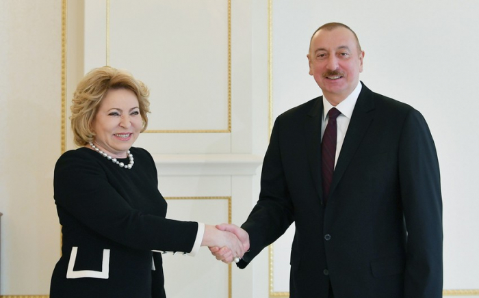   Valentina Matviyenko felicita al presidente Ilham Aliyev   