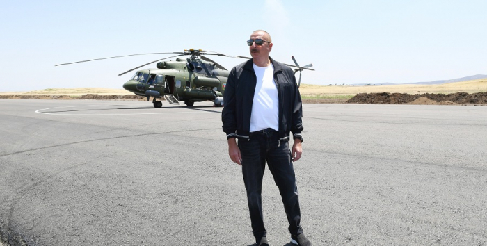   Präsident Aliyev unterstreicht Bedeutung der Eröffnung einer Militäreinheit in Hadrut  