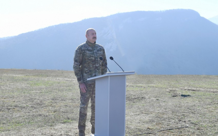   Ilham Aliyev:   Sie haben 44 Tage lang versucht, uns aufzuhalten