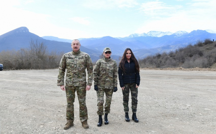   President Ilham Aliyev and family members visit Shusha city  