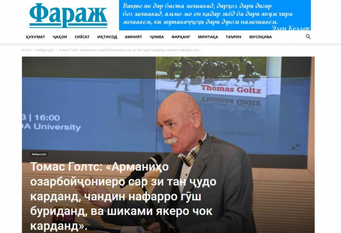 Tajik news portal publishes article on Azerbaijanis reported missing during first Karabakh war