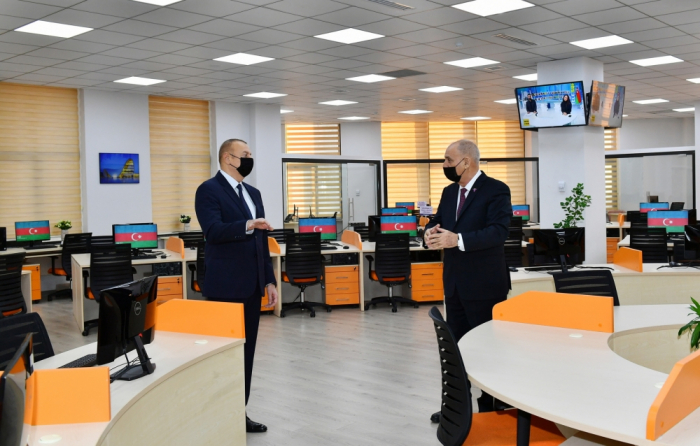 President Ilham Aliyev views new building of AZERTAC