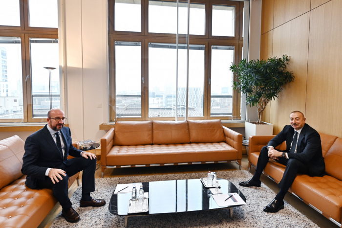  Le président Ilham Aliyev rencontre le président du Conseil européen à Bruxelles - PHOTOS