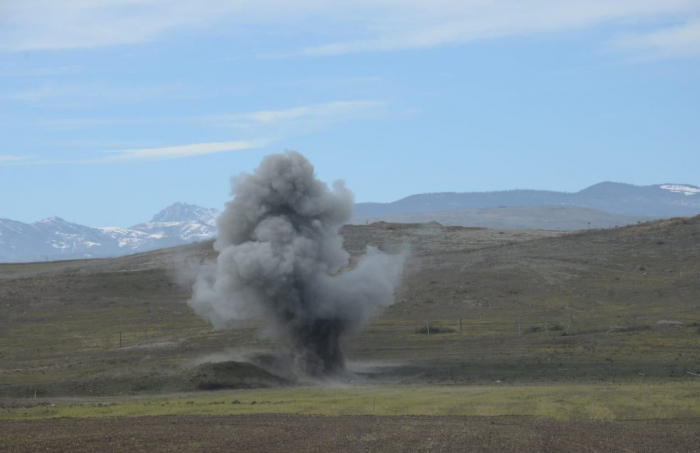   Excavator driver hits mine in liberated Aghdam  