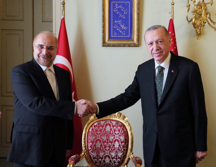Ərdoğan İran parlamentinin sədrini qəbul edib