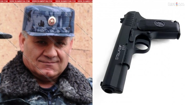 Ermənistanda polis polkovnikinin silahını oğurladılar