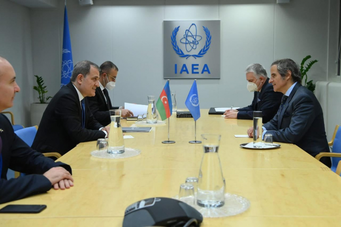   Außenminister von Aserbaidschan hält ein Treffen mit IAEA-Leiter in Wien ab  