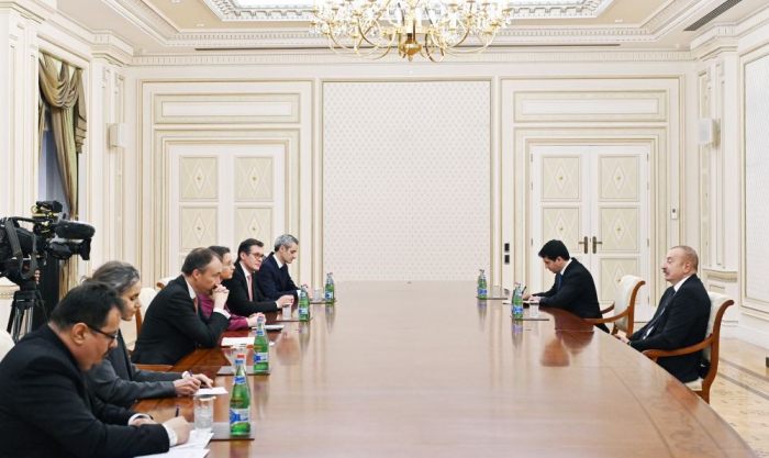Ilham Aliyev empfing Beraterin des Kabinetts des französischen Präsidenten und des EU-Sonderbeauftragten für den Südkaukasus