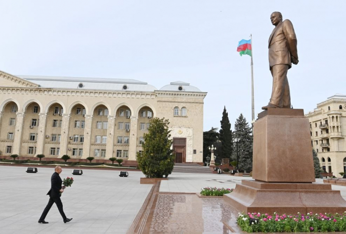 Azerbaijani President Ilham Aliyev visits Ganja city