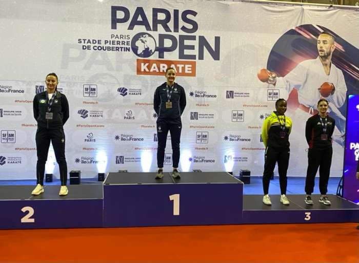 Azerbaijani female karate fighter wins silver at Paris Open 2022