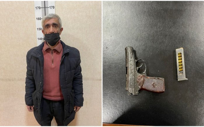 Bakıda tapança satan şəxs saxlanıldı