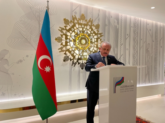 Funcionarios turcos visitan el pabellón de Azerbaiyán en la Expo 2020 de Dubái