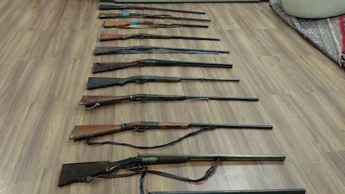 Şəmkir sakinində silah və narkotik aşkar edilib