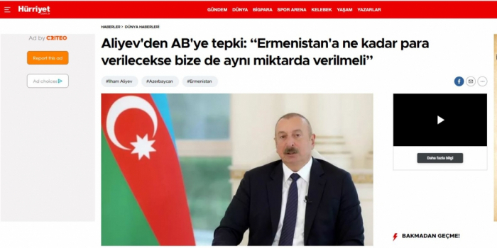 Les médias turcs mettent en lumière la récente interview du président Ilham Aliyev