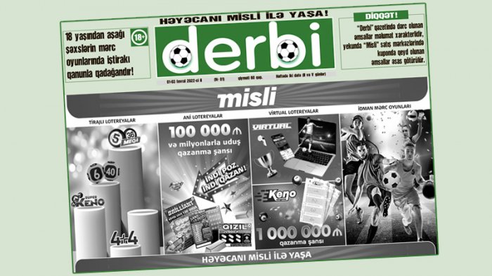 Azərbaycanda "Derbi" adında yeni qəzet fəaliyyətə başladı