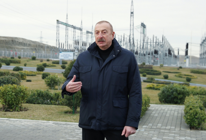   الرئيس إلهام علييف يحضر حفل افتتاح محطة الربط للطاقة "قوبو"  