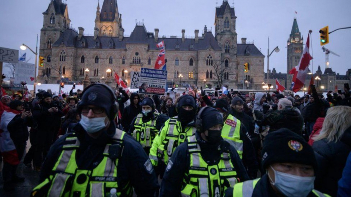 Trudeau vows to freeze anti-mandate protesters