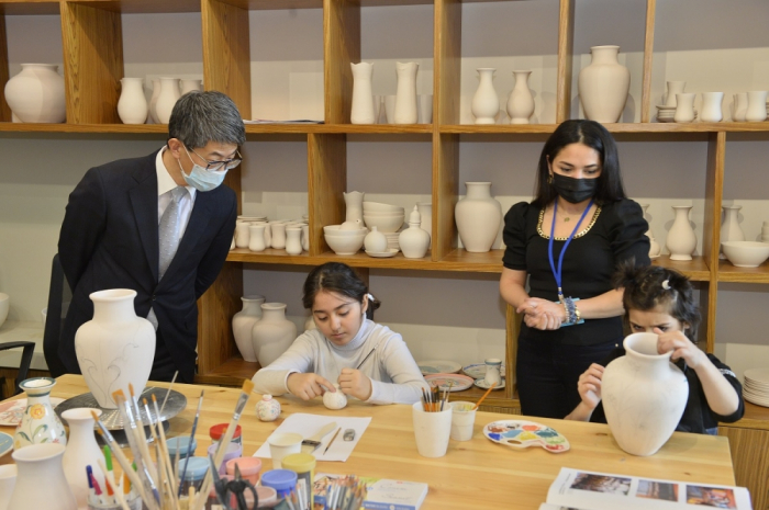 Japanese Ambassador to Azerbaijan familiarizes himself with DOST Center for Inclusive Development and Creativity 