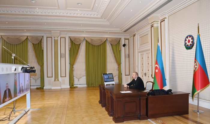   لقاء عبر الاتصال المرئي بين رئيس أذربيجان ورئيس برلمان مولدوفا  