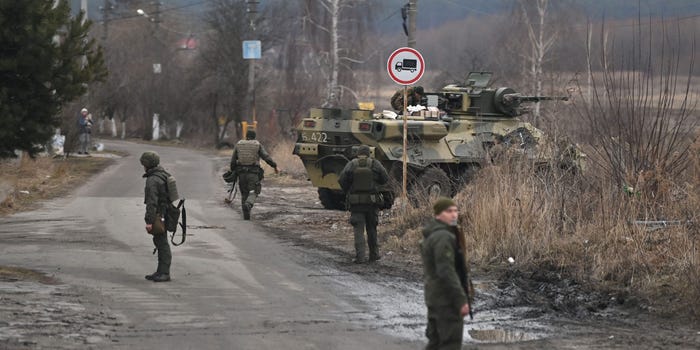  Ukraine military forces seen on streets of Kyiv -  NO COMMENT  