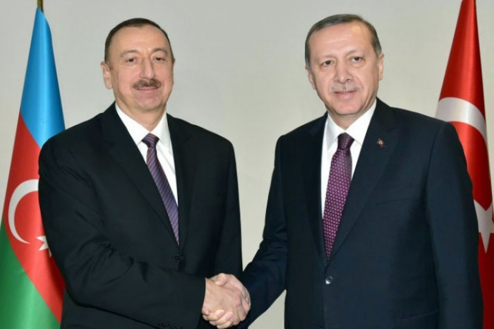   Ilham Aliyev rief Recep Tayyip Erdogan an  