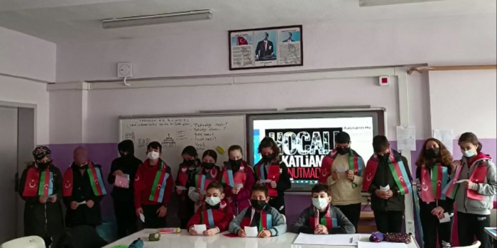 Turkish schoolchildren join “Justice for Khojaly” international campaign