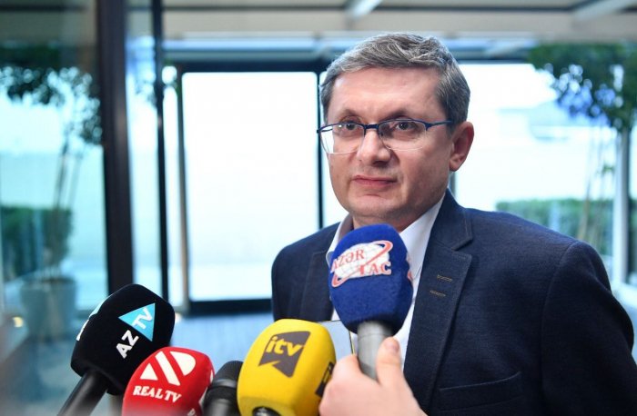 President of Moldovan Parliament Igor Grosu arrives in Azerbaijan
