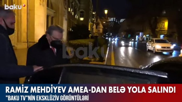  AMEA rəhbəri belə yola salındı-    VİDEO    