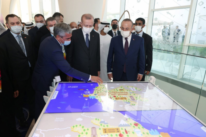 Expo 2020 de Dubaï: Le président turc visite le pavillon azerbaïdjanais