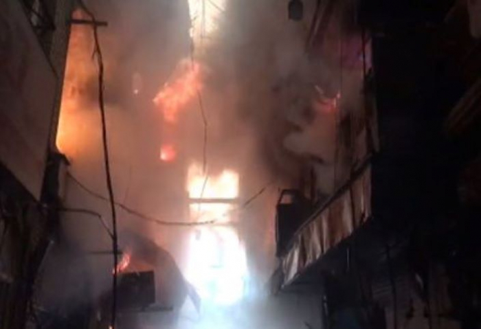 Tehran bazarında güclü yanğın olub 
