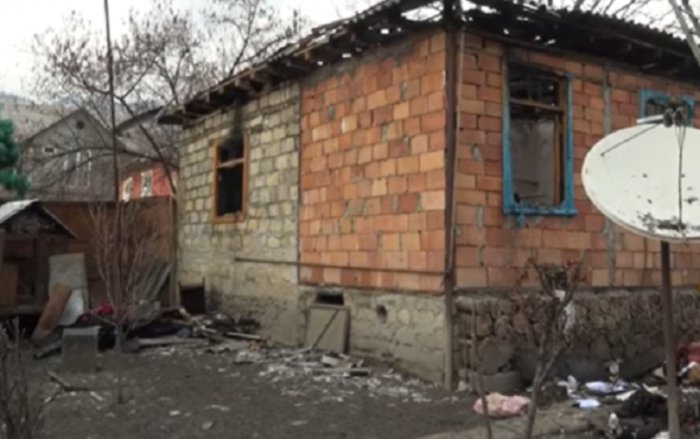    Qəbələdə Vətən müharibəsi qazisinin evi yandı -    VİDEO        
