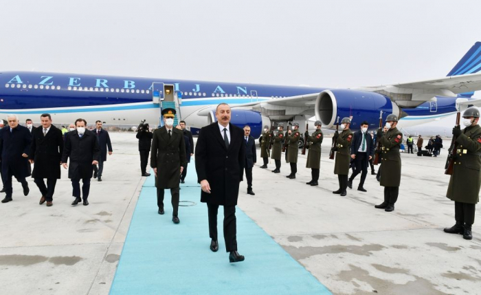 President Ilham Aliyev arrives in Turkey for working visit