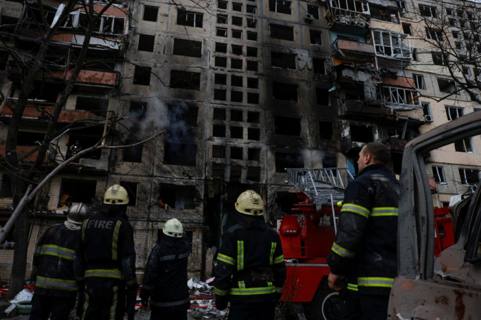 Kyiv apartment block shelled but 