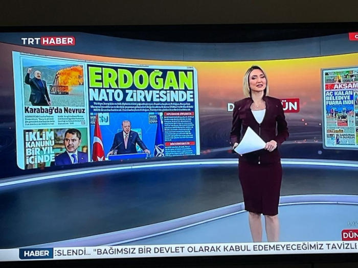 Prezidentin Qarabağa səfəri Türkiyə mediasında