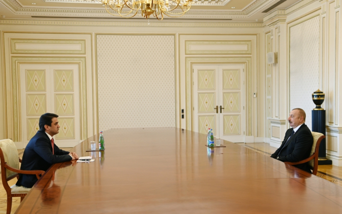  President Ilham Aliyev receives Speaker of Tajikistan