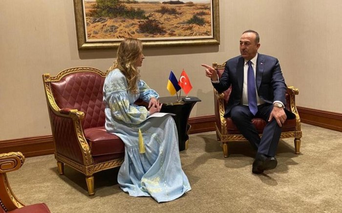 Çavuşoğlu Əminə Cabbarla görüşüb 