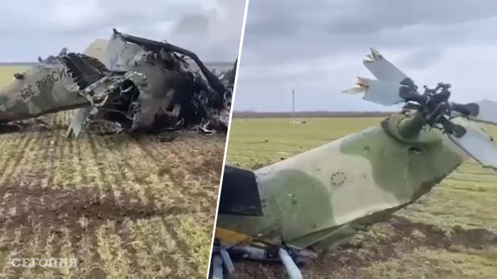    Daha bir rus helikopteri vurulub -    VİDEO      