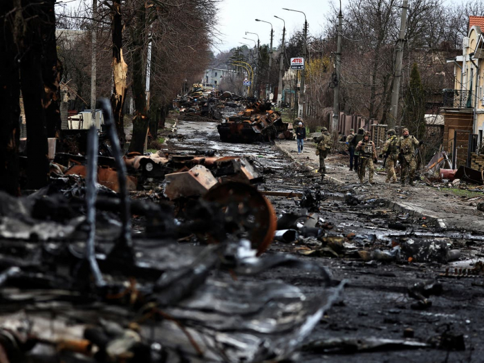   The Ukrainian town of Bucha is revealed after the Russian retreat -   NO COMMENT    