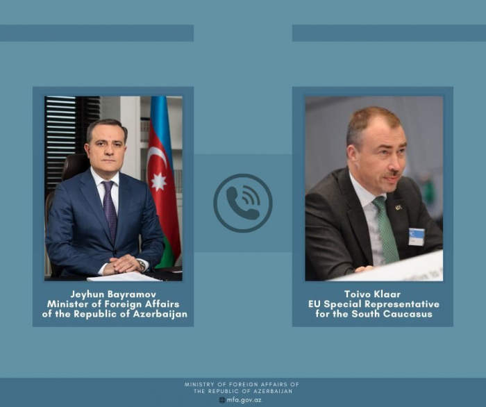  Aserbaidschans Außenminister und EU-Sonderbeauftragter für den Südkaukasus führen Telefongespräche 