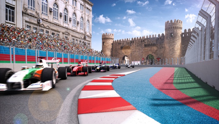 Arbeiten zur Vorbereitung der Strecke für den F1 Aserbaidschan GP 2022 beginnen