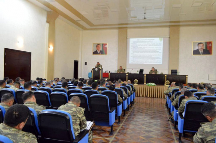   Military unit of Azerbaijan’s Land Forces holds meeting on results of first quarter of training year  